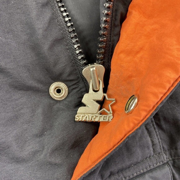 VTG Philadelphia Flyers Jacket Mens XL Black Starter 90s NHL Sports Puffer Coat - Picture 11 of 16